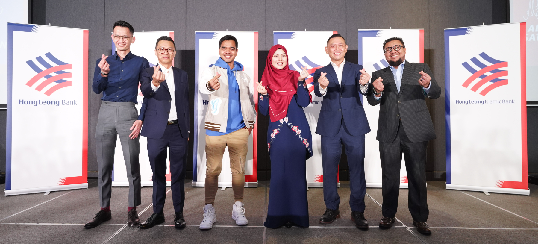 Hong Leong Bank new brand ambassadors official announcement group photo